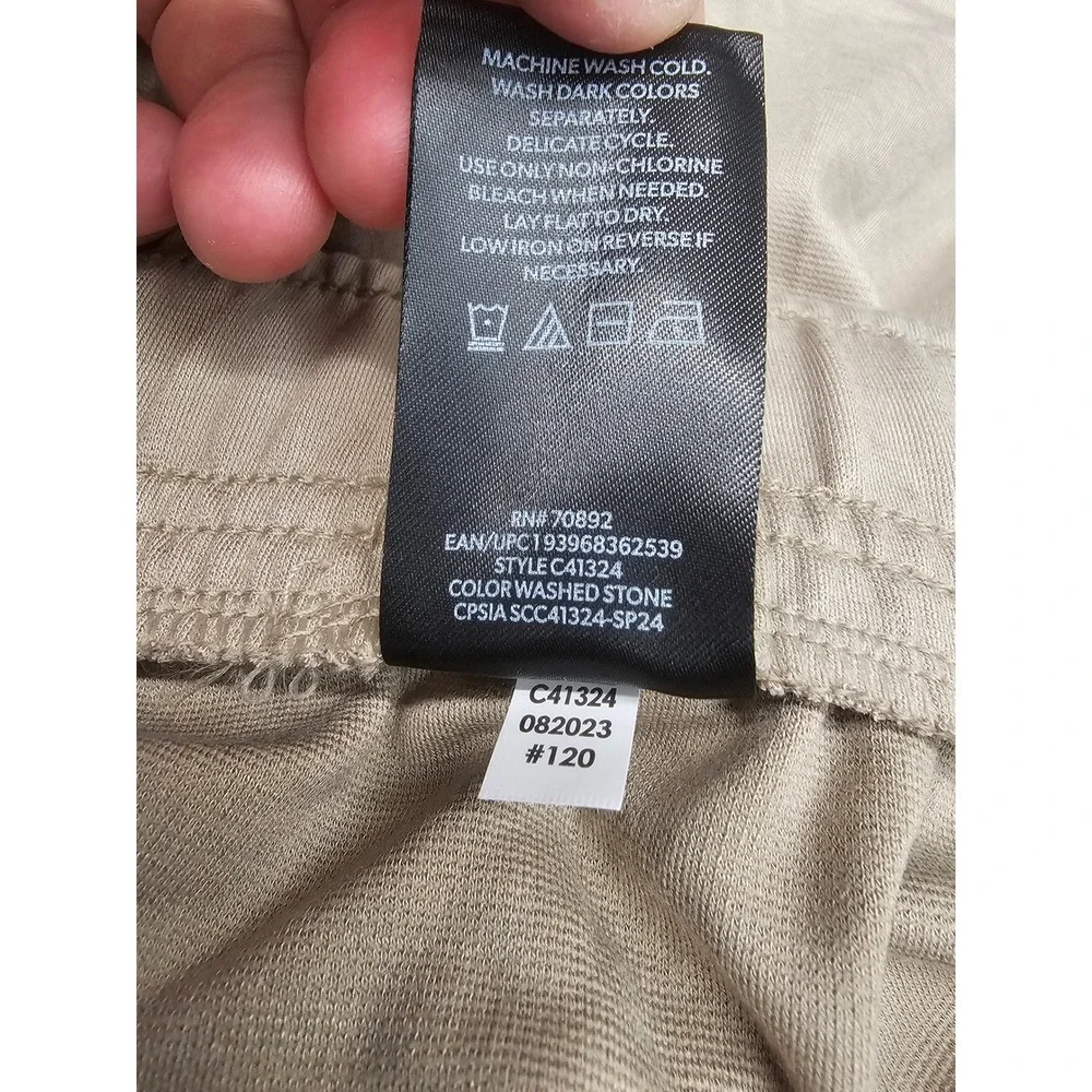 Members Mark Kids Luxe Short Washed Stone Tan‎ L 10/12 C41324 New